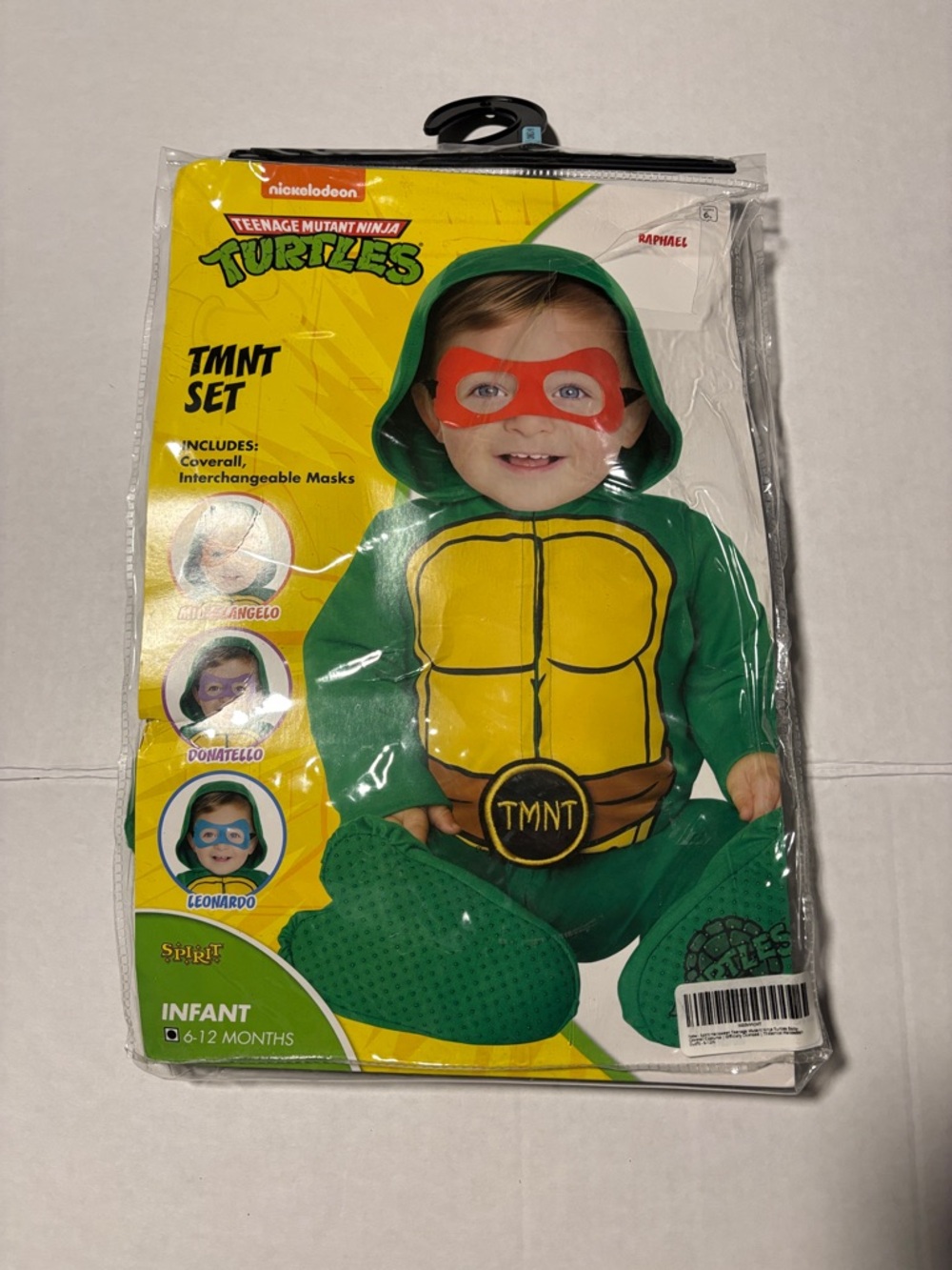 Nickelodeon TMNT Infant Green and Yellow Turtle Costume with Red Mask